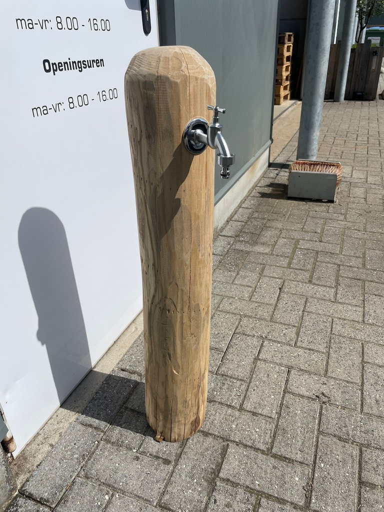 Houten hydrant ROND