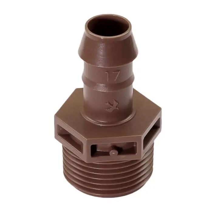 Adaptateur d17 x ¾" M pour tuyau d'irrigation