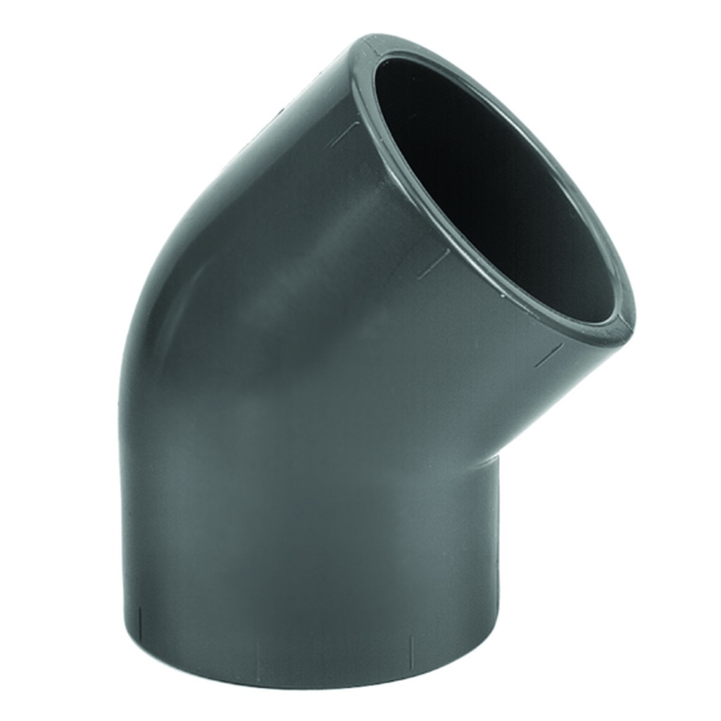 Genou PVC d50 45°