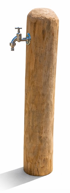 Houten hydrant ROND