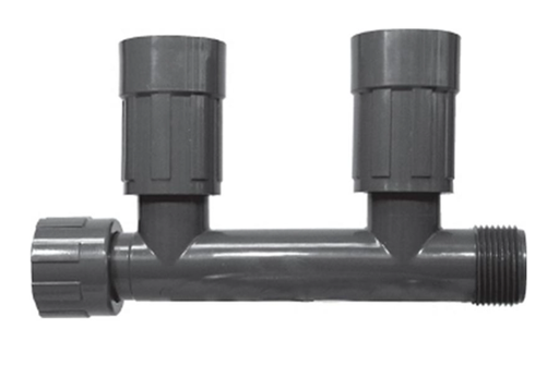 [610V54263] Collecteur double 1" F x 1 “M 2 sorties 1 ”F